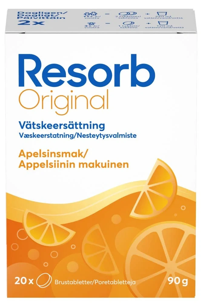 Resorb Væskeerstatning med appelsinsmak