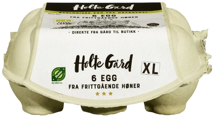 Egg Økologisk Xl 6stk 590g Holte