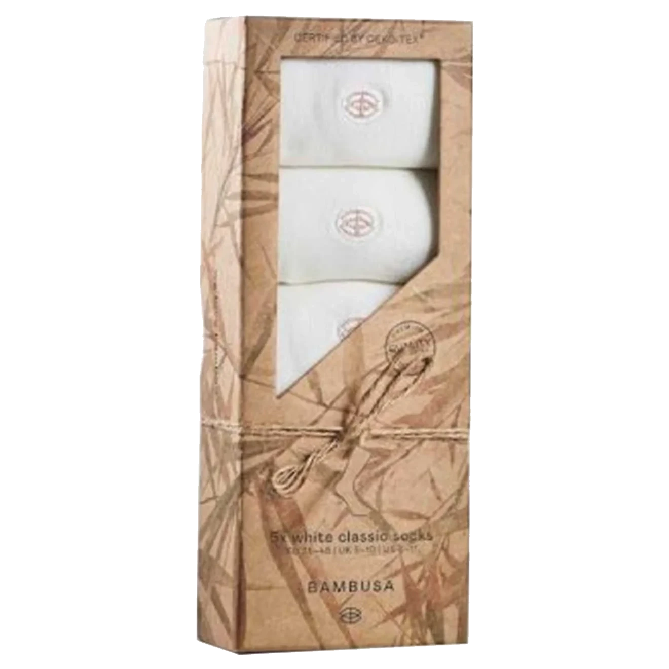 Bambusa Dressokk Naturhvit – 5 par