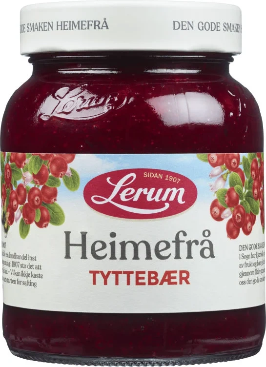 Tyttebærsyltetøy Heimefrå 390g Lerum
