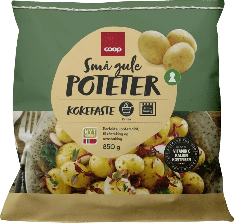 Potet Kokefast Små Gule 850g