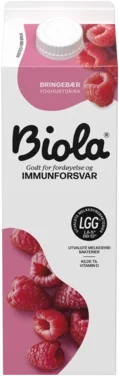 Biola Syrnet Melk Bringebær 1000g Tine