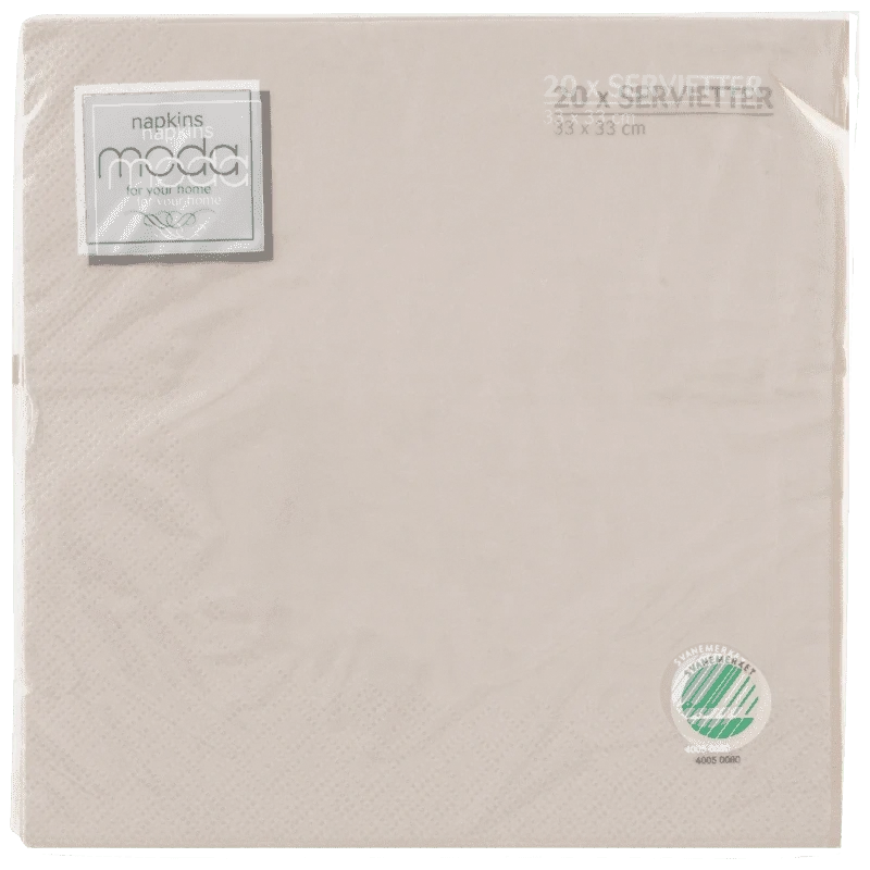 Moda Serviett Cappuccino 33cm 20stk