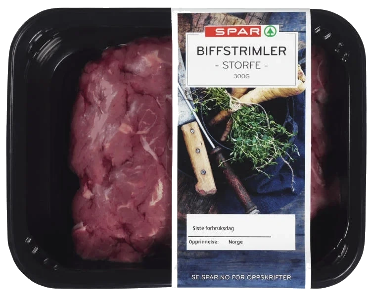 Storfe Biffstrimler 300g Spar