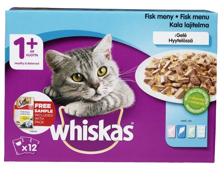 Whiskas Fisk i Gele 1+ 12x100g