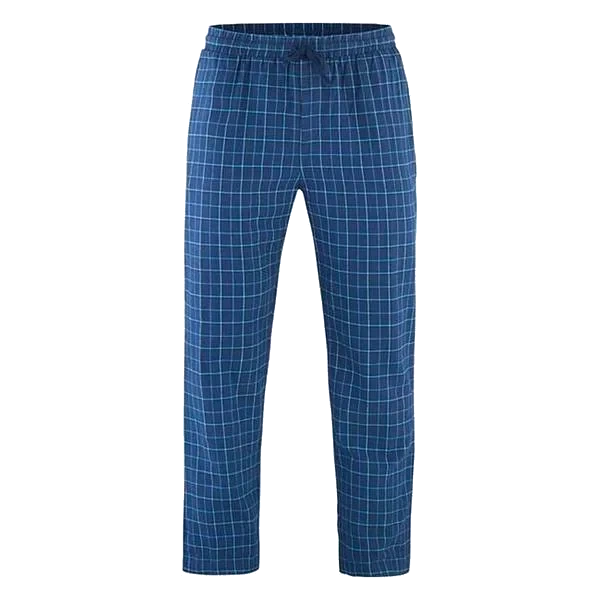 Pyjamasbukse i Bomullsflanell - Blå