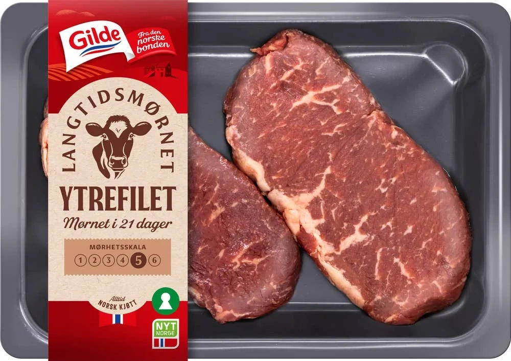 Langtidsmørnet ytrefilet av storfe