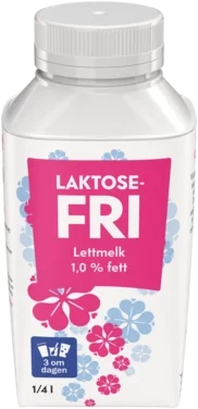 Tine Laktosefri Lettmelk 1,2% Brett 12x1/4l