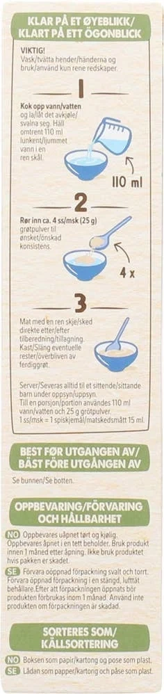 Min Fullkornsgrøt God Natt