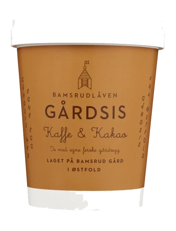 Iskrem Kaffe og Kakao 500ml Bamsrudlåven Gårdsis
