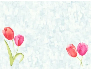 Bordbrikke Bio Dunicel 30x40cm Painted Tulips
