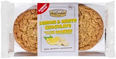 Lemon White Choc Cookies 4pk 180g Aunt Mabels
