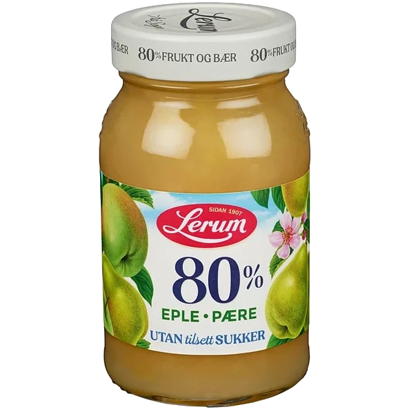 Eple-pæresyltetøy Utan Tilsett Sukker 320g Lerum