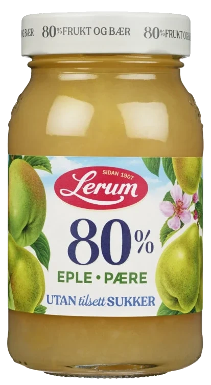 Eple-pæresyltetøy Utan Tilsett Sukker 320g Lerum