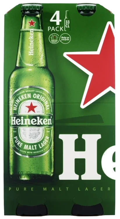 Heineken 0,33lx4 flaske