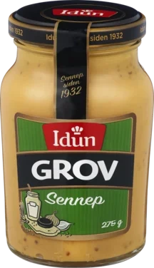 Sennep Grov 275g glass Idun