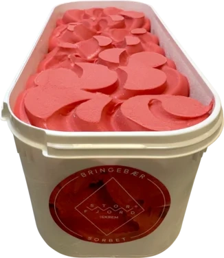 Bringebær Sorbet 5l Storfjord Iskrem