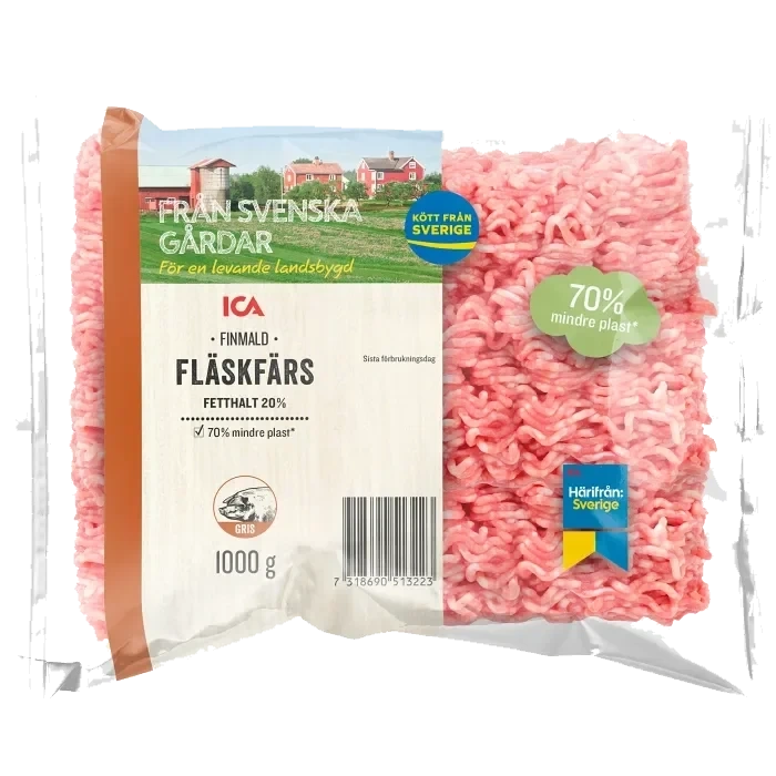 Fläskfärs Färsk 20% 1kg ICA