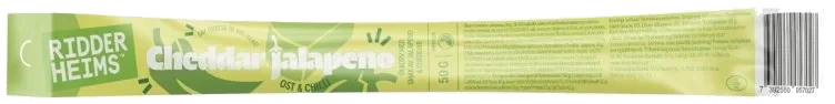 Ølpølse Cheddar &Jalapeno 50g Ridderheims
