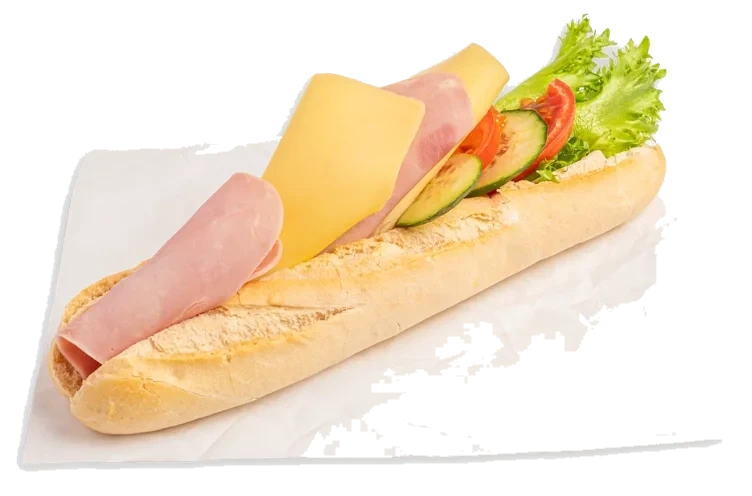 Fin baguette m/ost & skinke