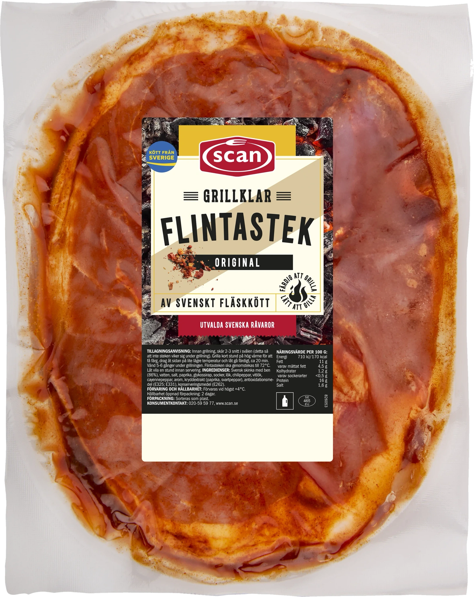 Flintastek Färsk Original ca 870g Scan