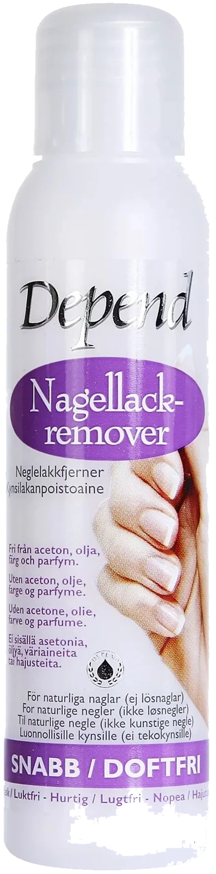 Depend Nagellackremover Snabb/Doftfri 100 ml