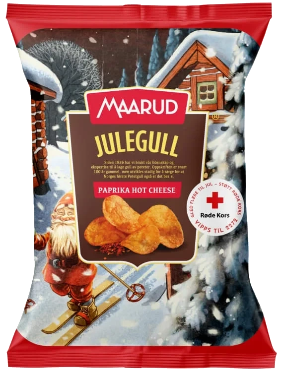 Julegull Paprika&Hot Cheese 250g Maarud