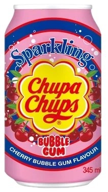 Chupa Chups Sparkling With Cherry Bubble Gum 345ml Godtesjuk