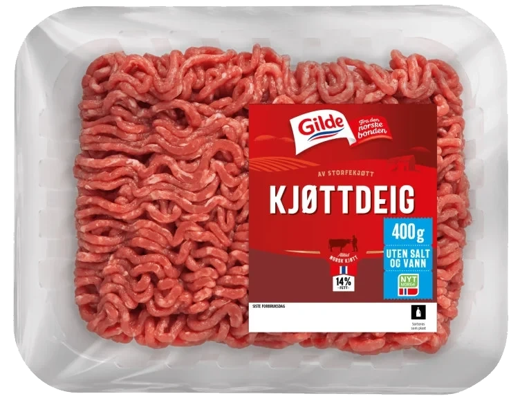 Gilde Kjøttdeig u/Salt/Vann 400g Enh