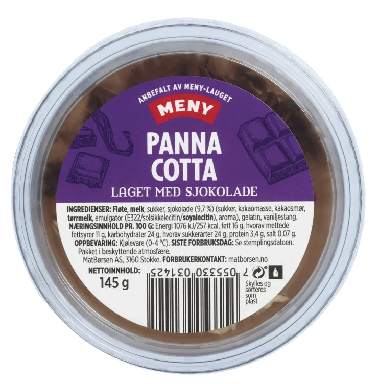 Panna Cotta m/Sjokolade 145g Meny