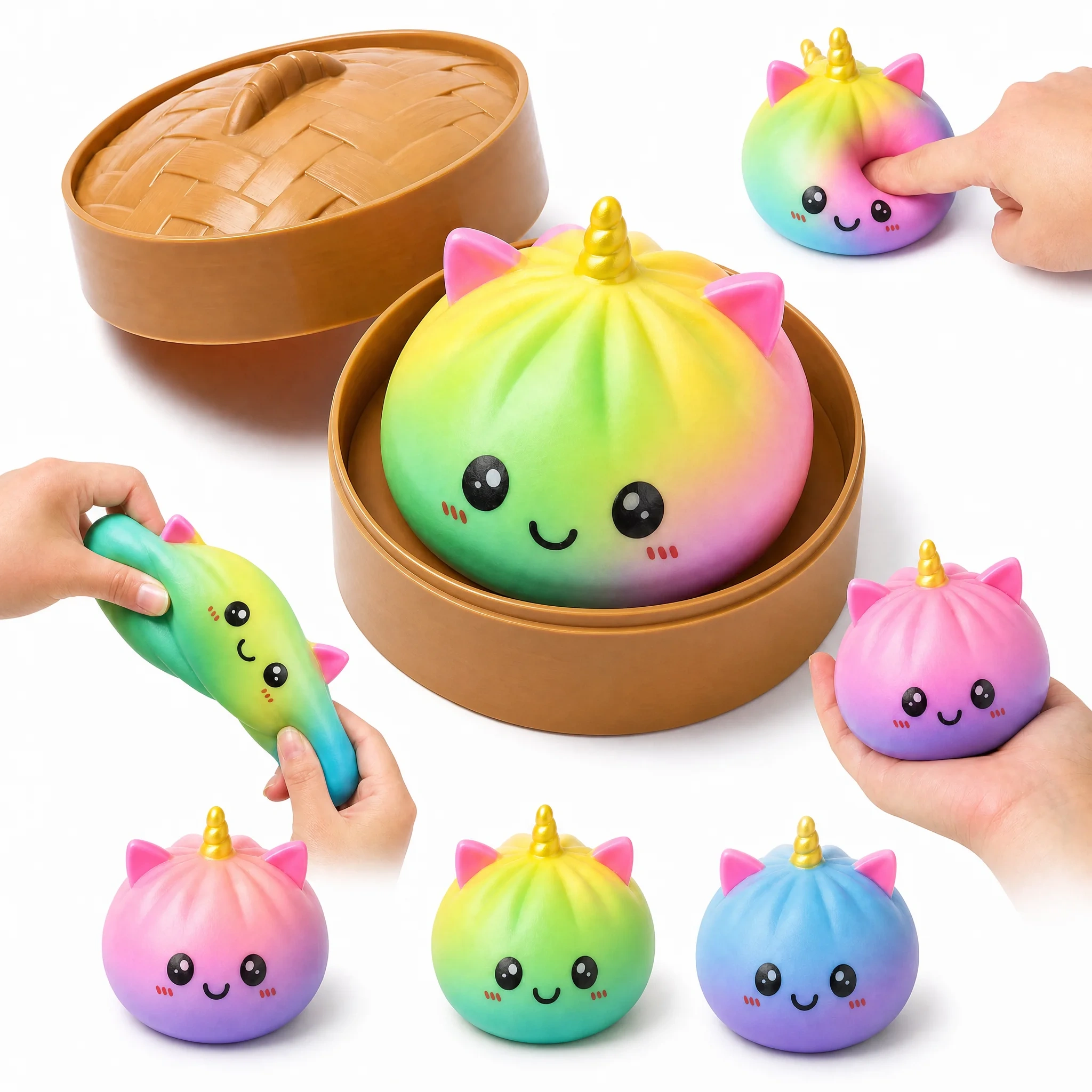 Squishy Dumpling Rainbow Unicorn Mystery