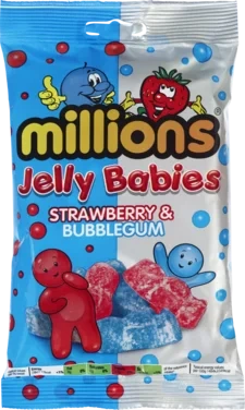 Jellybabies Strawberry & Bubblegum 150g