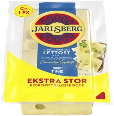 Jarlsberg Lett 16% Skorpefri Ca 1kg Tine
