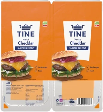 Tine Norsk Cheddar Skivet Hotellbrett 600g