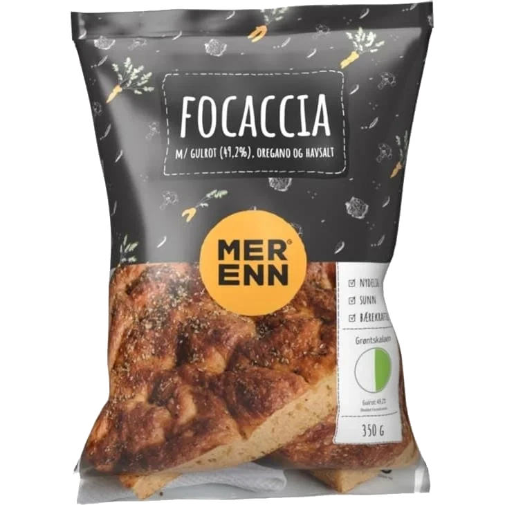 Foccacia m/Gulrot 12 Stk