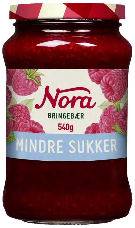 Bringebærsyltetøy Lett 540g Nora