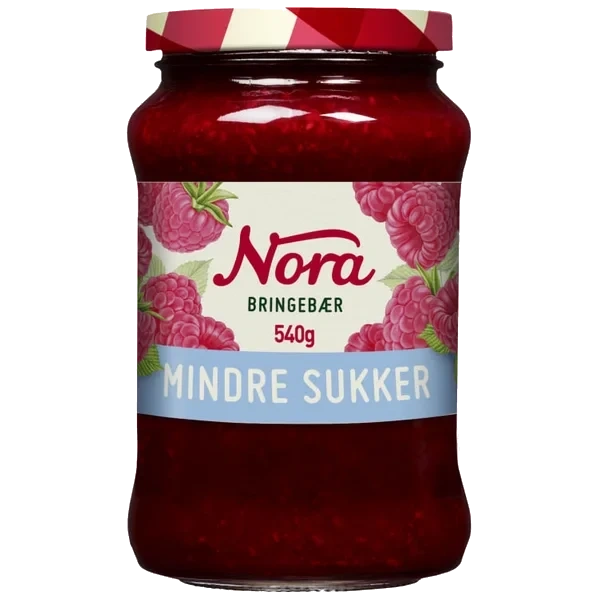 Bringebærsyltetøy Lett 540g Nora