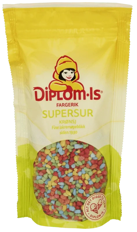 Diplom-Is Supersur Krønsj 90g
