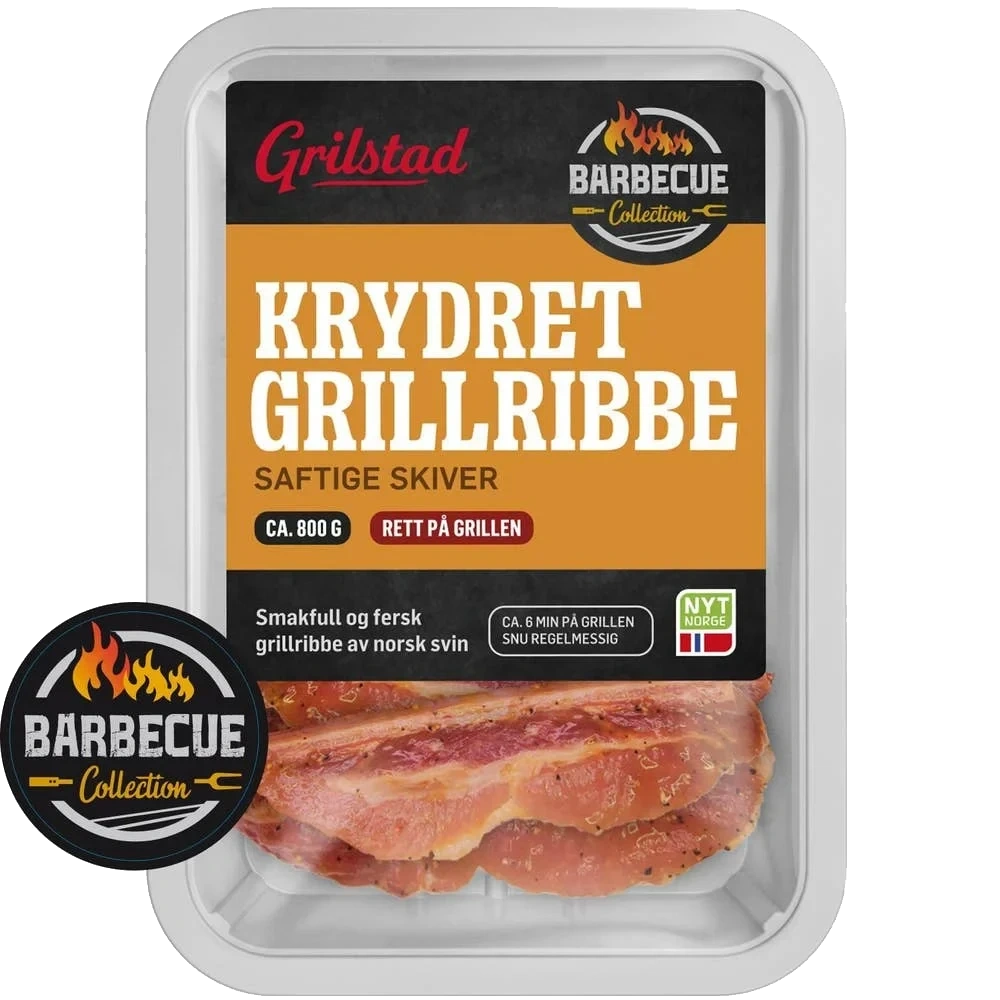 Krydret grillribbe i skiver