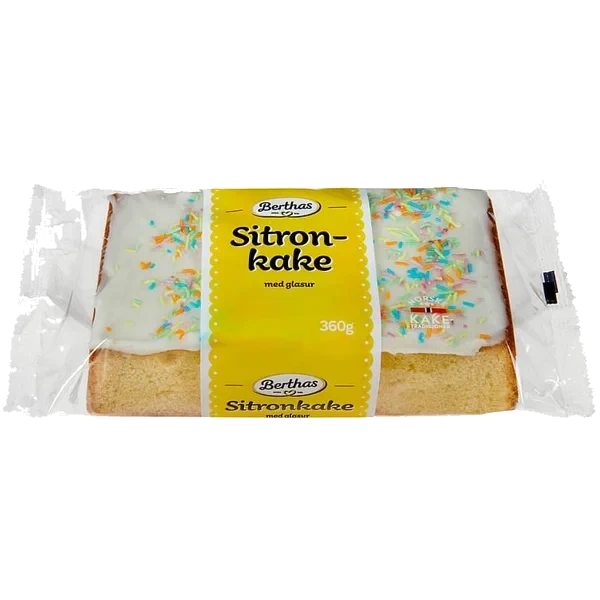 Sitronkake m/Glasur 360g Berthas