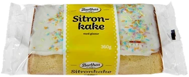 Sitronkake m/Glasur 360g Berthas