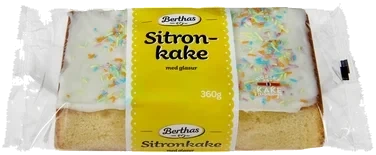 Sitronkake m/Glasur 360g Berthas