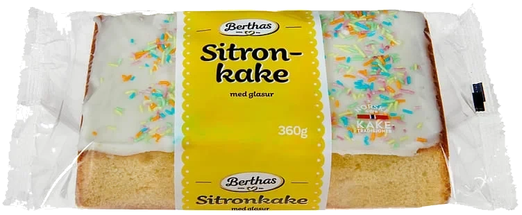 Sitronkake m/Glasur 360g Berthas