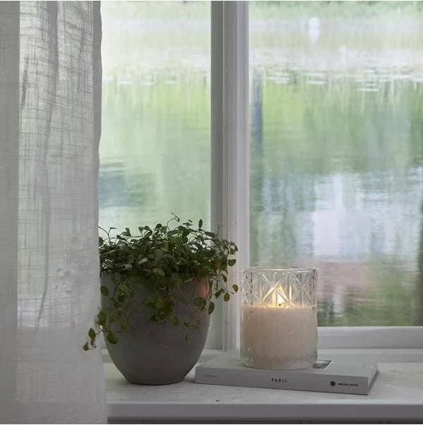 Ljus LED Flamme Romb Transparent 10x12,5cm