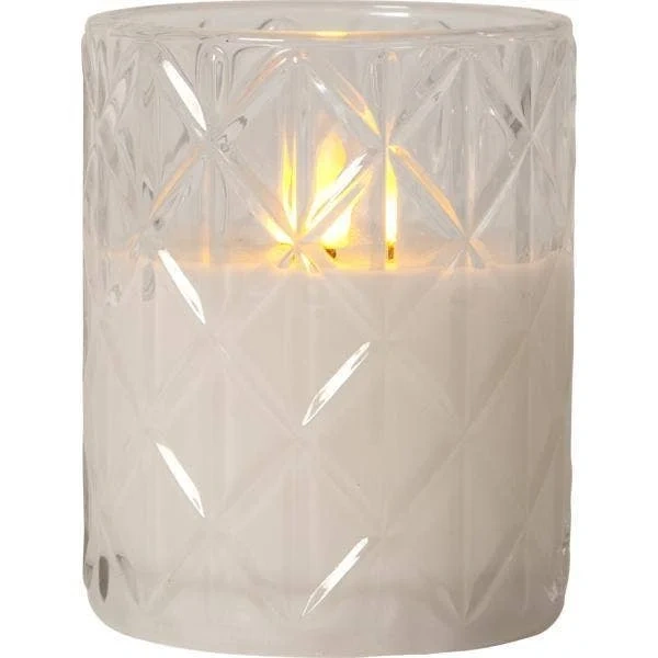 Ljus LED Flamme Romb Transparent 10x12,5cm