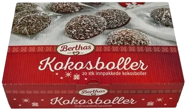 Kokosboller 20stk 430g Berthas