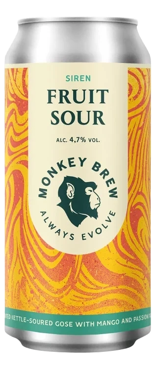 Monkey Brew Fruit Is The New Hops - Fruit Sour 4.5%% Alc 440ml