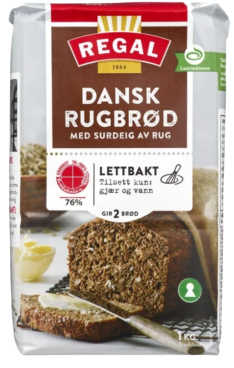 Dansk Rugbrød 1kg Regal