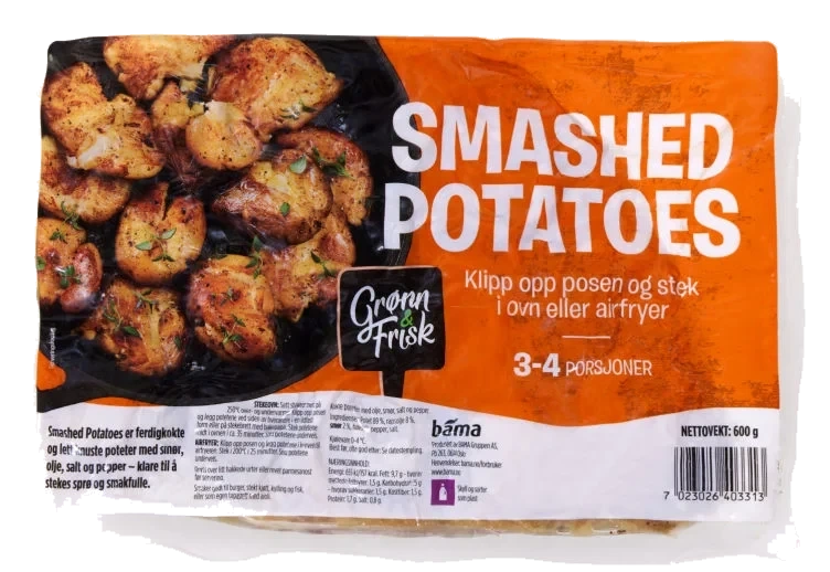 Smashed Potatoes 600g Grønn&Frisk