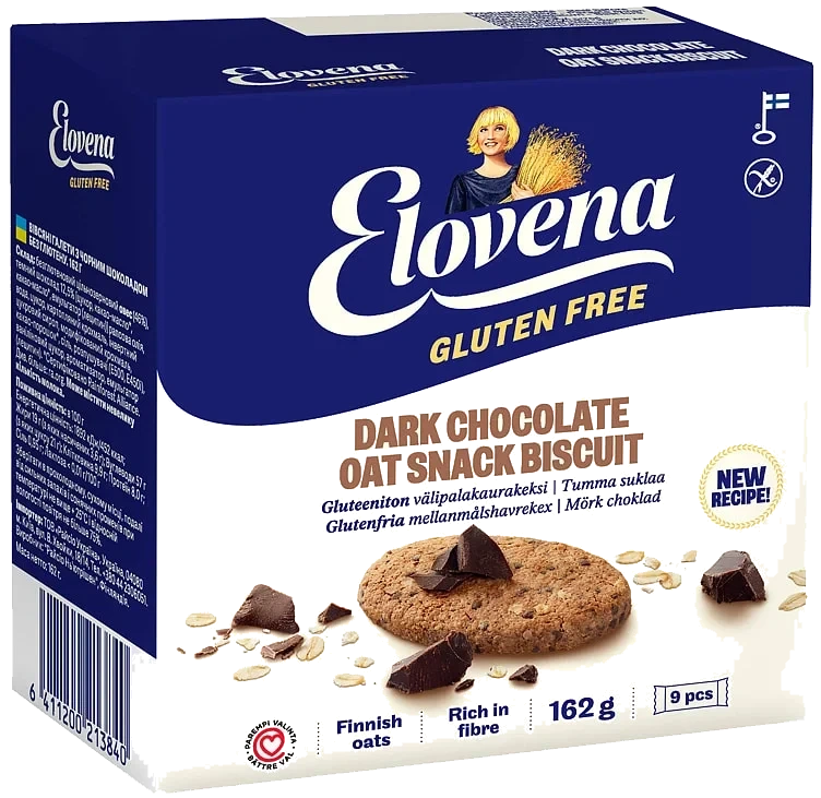 Elovena Havrekjeks m/Sjok.biter Glutenfri